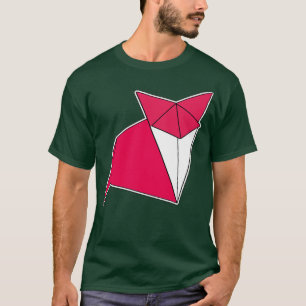 Camiseta Diseño de estilo Pegatina de Fox Origami