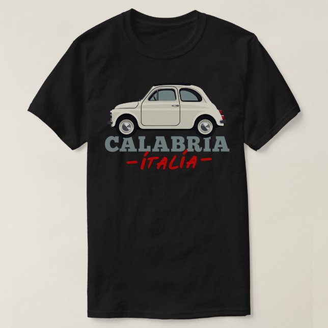 Camiseta Diseño de estilo retro de Calabria Italia (Diseño del anverso)