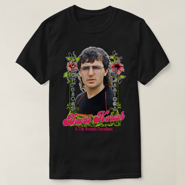Camiseta Diseño de estilo retro de David Koresh (Diseño del anverso)