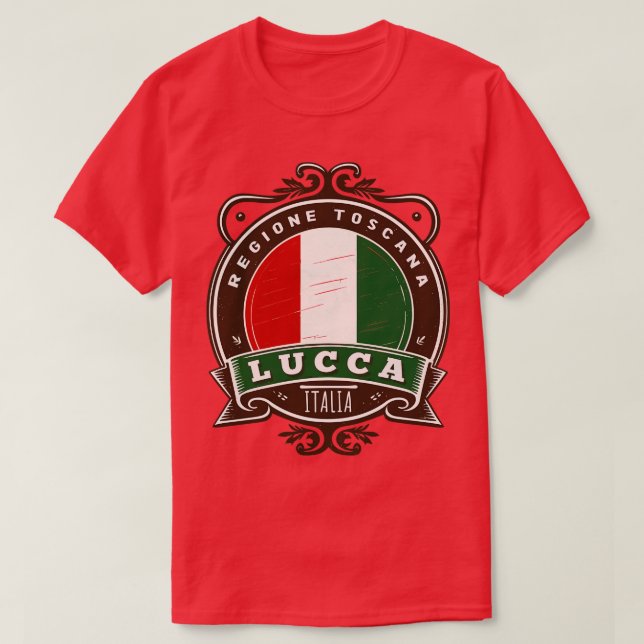 Camiseta Diseño de estilo retro de Lucca Italia (Diseño del anverso)