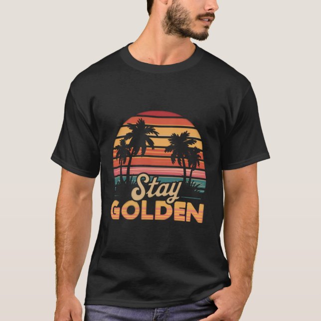 Camiseta Diseño de estilo Retro Dorado (Anverso)