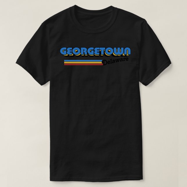 Camiseta Diseño de estilo retro Georgetown Delaware (Diseño del anverso)