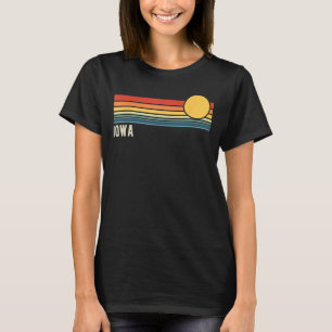 Camiseta Diseño de estilo retro Sunset de Iowa USA
