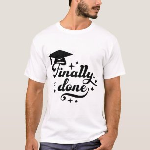 Camiseta Diseño de estrella de guión de graduación finalmen