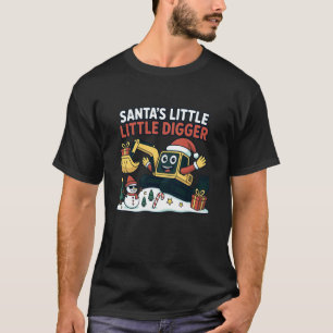 Camiseta Diseño de excavadora de Navidad Santa Holiday Digg