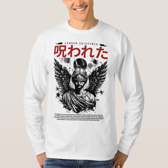 Camiseta Diseño de existencia maldición (Anverso)