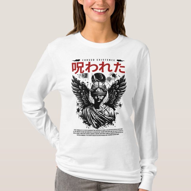 Camiseta Diseño de existencia maldición (Anverso)