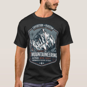Camiseta diseño de expedición de montañismo K2 monte karako