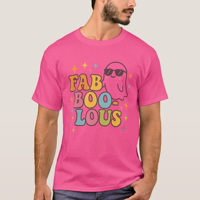 Camiseta Diseño de Fab-BOO-lous Retro Halloween (Anverso)