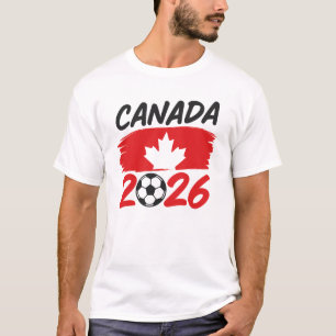 Camiseta Diseño de fanático de fútbol Canadá 2026 con hoja 