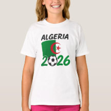 Diseño de fanático de fútbol de Argelia 2026 con e