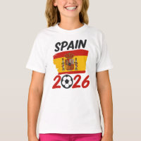 Diseño de fanático de fútbol España 2026 con color