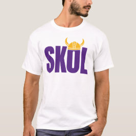 Camiseta Diseño de fanático de fútbol SKOL púrpura