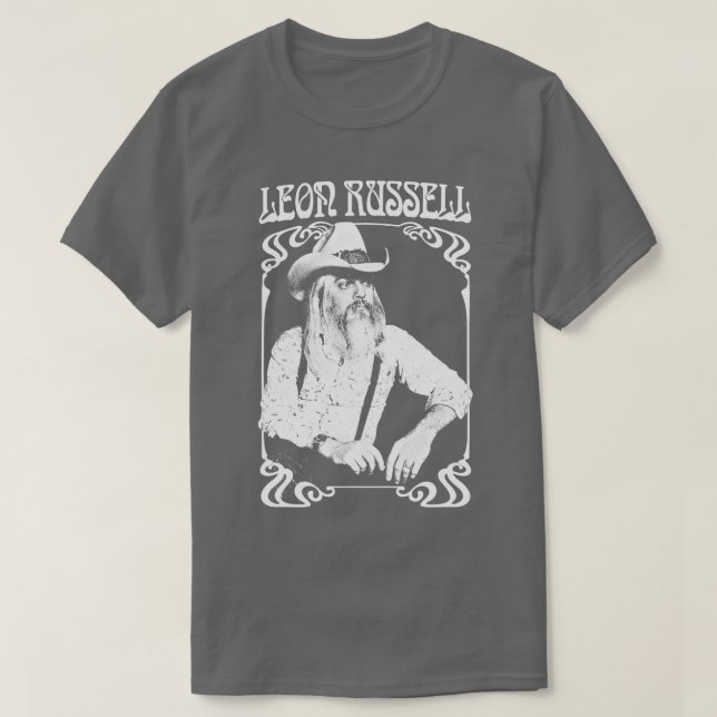 Camiseta Diseño de fans de Leon Russell Retro 1970 (Diseño del anverso)