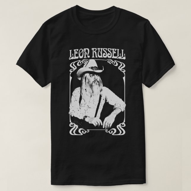 Camiseta Diseño de fans de Leon Russell Retro 1970 (Diseño del anverso)