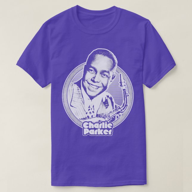 Camiseta Diseño de fans de música de jazz de Charlie Parker (Diseño del anverso)