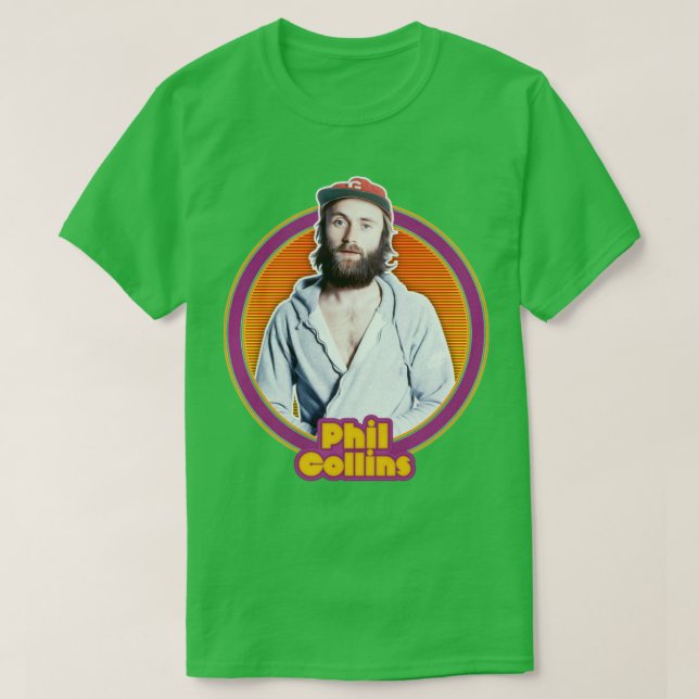 Camiseta Diseño de fans de Phil Collins Retro 80 (Diseño del anverso)
