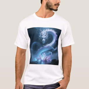 Camiseta Diseño de fantasía artística de dragón de agua chi