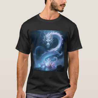 Camiseta Diseño de fantasía artística de dragón de agua chi