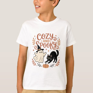 Camiseta Diseño de Fantasma Acogedor y Espeluznante
