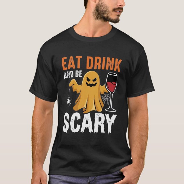 Camiseta Diseño de fantasma aterrador de Halloween Come Beb (Anverso)