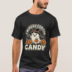 Camiseta Diseño de fantasma de calabaza de dulces de Hallow