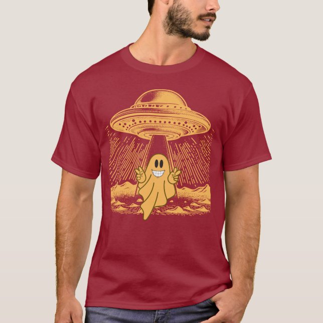 Camiseta Diseño de fantasma de OVNI Encounter Laughing (Anverso)