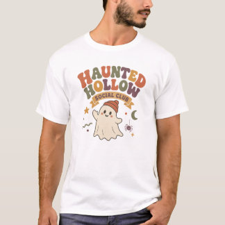 Camiseta Diseño de fantasma del club social Haunted Hollow