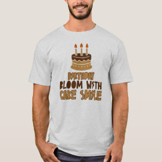 Camiseta Diseño de Felicidad de Torta de Cumpleaños