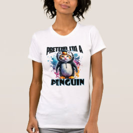 Camiseta Diseño de felinos pingüinos para creaciones lúdica