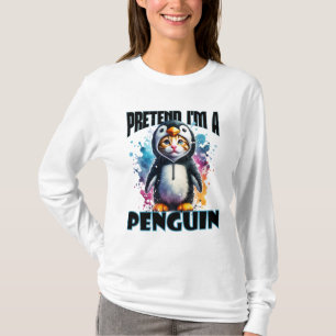 Camiseta Diseño de felinos pingüinos para creaciones lúdica