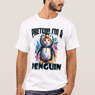Camiseta Diseño de felinos pingüinos para creaciones lúdica