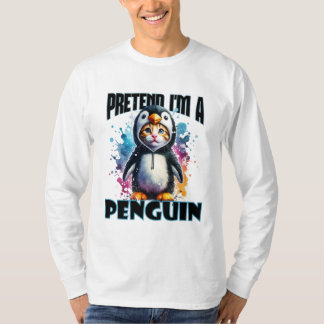 Camiseta Diseño de felinos pingüinos para creaciones lúdica