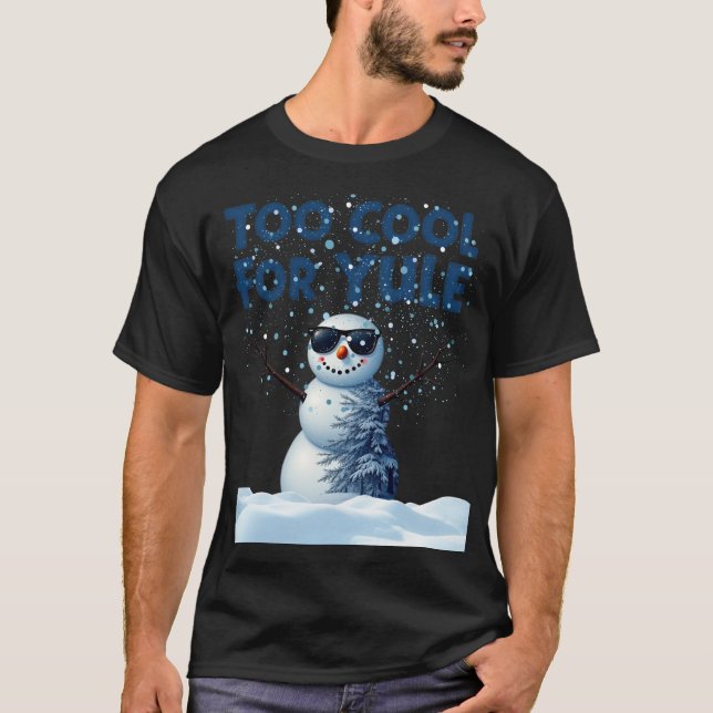 Camiseta "Diseño de feriado de Snowman con hip-hop - camise (Anverso)