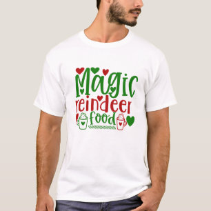 Camiseta Diseño de feriado mágico de comida de reno
