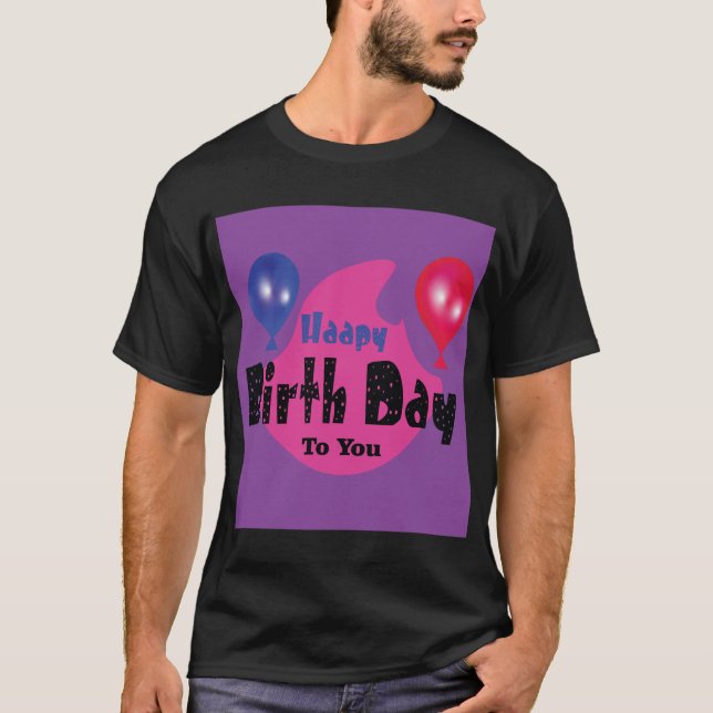 Camiseta Diseño de fiesta de cumpleaños colorido (Anverso)