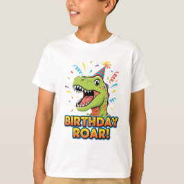 Camiseta Diseño de fiesta de cumpleaños de dinosaurio adora