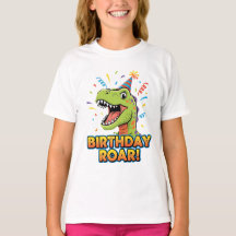 Diseño de fiesta de cumpleaños de dinosaurio rugie