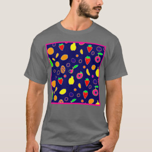 Camiseta Diseño de Fiesta de Frutas Eléctricas