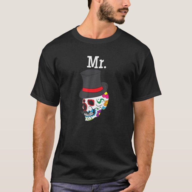 Camiseta Diseño de fiesta de soltero de Sr Calavera Azucare (Anverso)