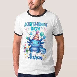 Camiseta Diseño de Fiestas Cutos de Aniversario Axolotl Vib