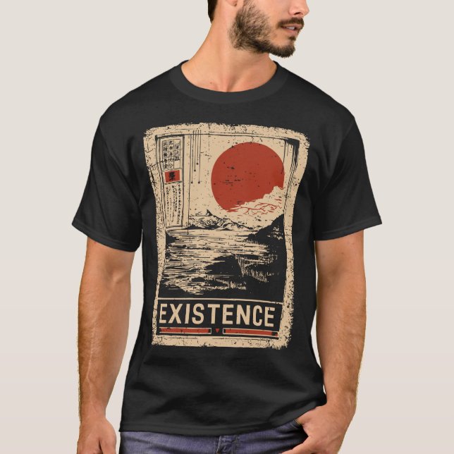 Camiseta Diseño de filosofía de paisaje existencial zen (Anverso)
