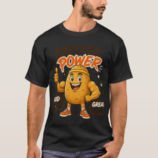 Camiseta Diseño de Fitness de Dibujos Animados de Poder de 