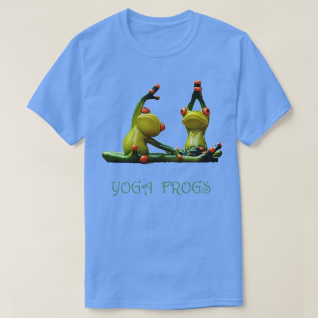 Camiseta Diseño de fitness de ranas de yoga (Diseño del anverso)