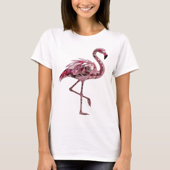 Camiseta Diseño de flamenco rosa hermoso (Anverso)