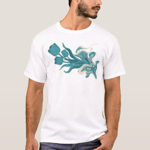 Camiseta Diseño de FLOR ABSTRACTA único