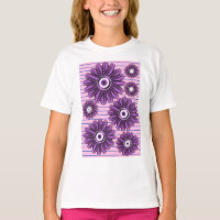 Diseño de Flor Abstracto Moderno Patrón Floral Púr