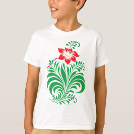 Camiseta Diseño de Flor Ornamental – Elegante