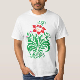 Camiseta Diseño de Flor Ornamental – Elegante