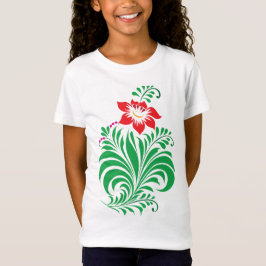 Camiseta Diseño de Flor Ornamental – Elegante